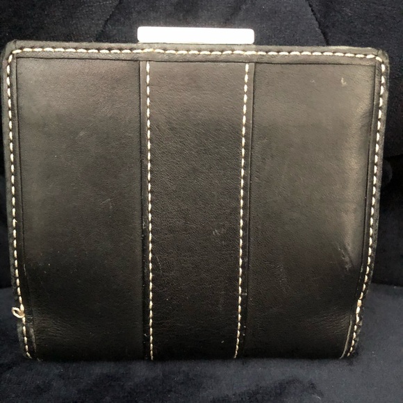 COACH Black Genuine Leather Bifold Wallet - Picture 3 of 7